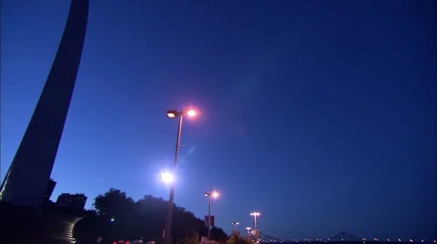 Gateway Arch At Dusk AO Stock Footage 33964856