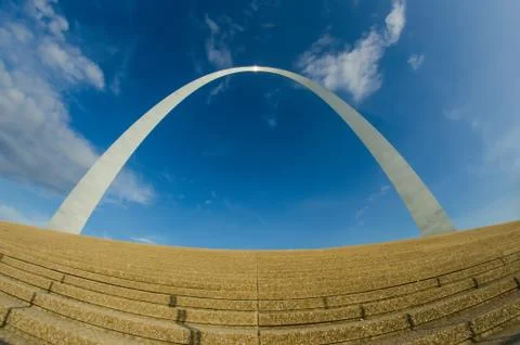 Gateway arch sculpture in st louis missouri Stock Photos
