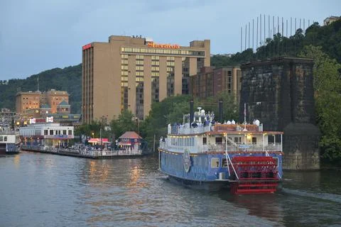 Gateway Clipper Fleet, Three Rivers Queen, Pittsburgh, Pennsylvania Stock Photos