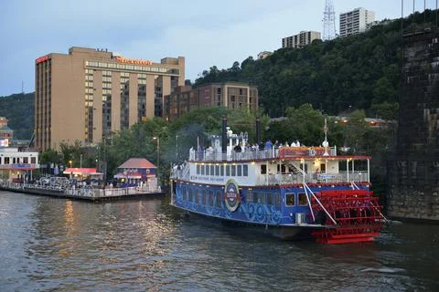 Gateway Clipper Fleet, Three Rivers Queen, Pittsburgh, Pennsylvania Stock Photos