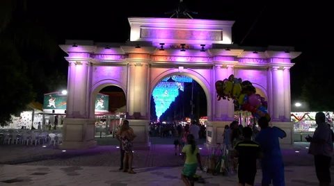 Gateway to the fair in timelapse Stock Footage 41061442