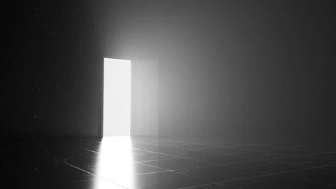 The gateway of light in the darkness 库存影片 322098634