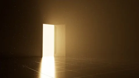 The gateway of light in the darkness Stock Footage 322098951