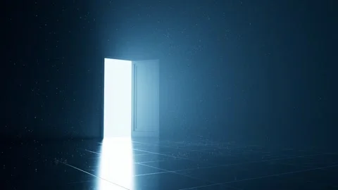 The gateway of light in the darkness Stock Footage 322099039