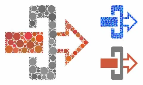 Gateway Mosaic Icon of Circles Stock Illustration