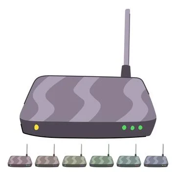 Gateway router vector cartoon graphic Stock Illustration