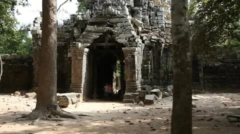 Gateway into Ta Som Stock Footage 12442203