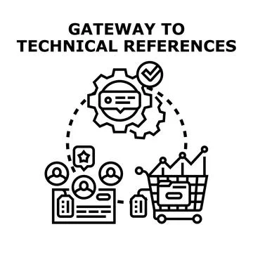 Gateway to technical references accessing quality information and resources Stock Illustration