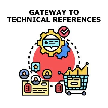 Gateway to technical references accessing quality information and resources Stockillustratie