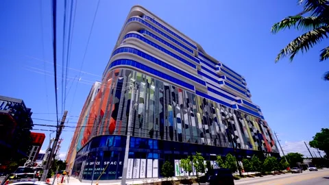 The Gateway at Wynwood. Ground stabilized motion footage 2025 Video stock 310014432