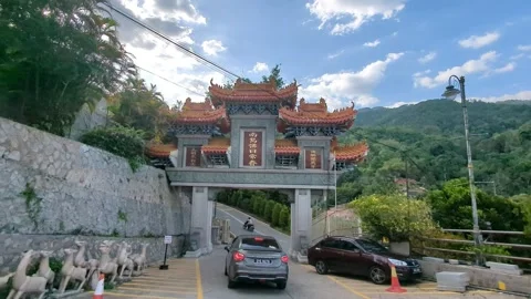 Gateways to Reverence: Captivating Views of the Temple's Entrancing Portal Stock Footage 248962641