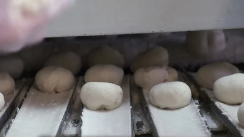 Gather the dough lumps Stock Footage 81284693