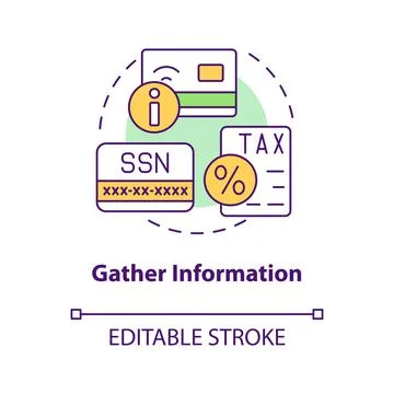 Gather information concept icon イラスト素材