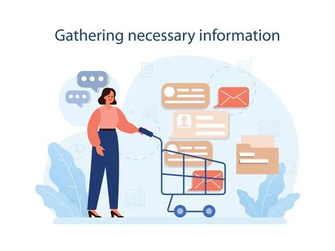 Gather necessary info to conduct difficult negotiation. Business 库存插图
