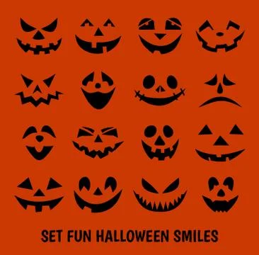 Gather your fun pumpkin yourself. Designer of the symbol of an orange background Stock Illustration