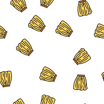 Gathered skirt vector seamless pattern Illustrazione stock