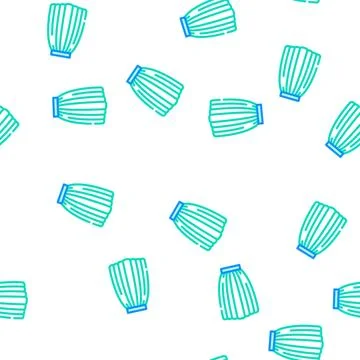 Gathered skirt vector seamless pattern Stock Illustration