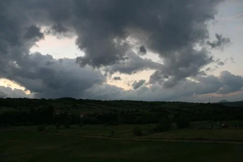 Gathering Clouds Over The Plains Stock Photos