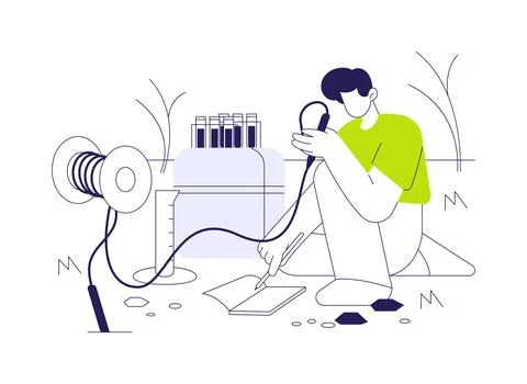 Gathering environmental data abstract concept vector illustration. Stock Illustration