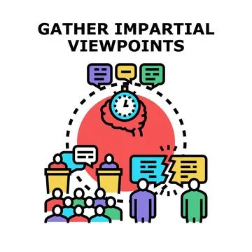 Gathering impartial viewpoints for effective decision making Stock Illustration