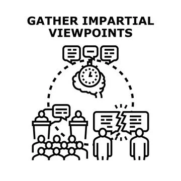 Gathering impartial viewpoints for effective decision making Stock Illustration