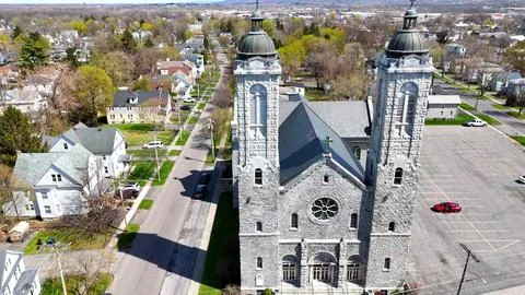 Gathering Multiple Angles - St. Mathews Church - Syracuse, NY Stock Photos