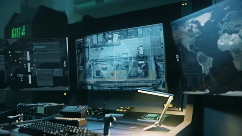 Gathering Secret Intelligence On Enemy Combat Planes In Location Scan Panel Vídeo Stock 201145404