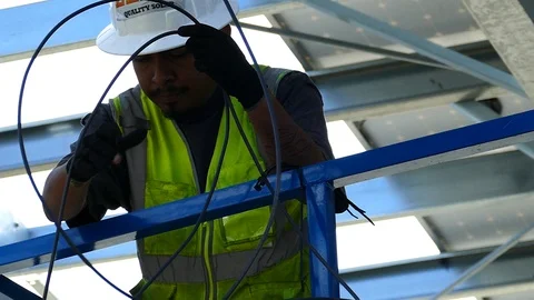 Gathering Wire Stock Footage 123947841