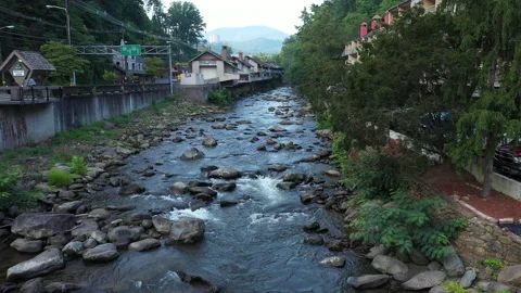 Gatlinburg Riverfront Stock Footage 219906595