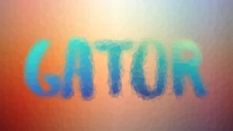 Gator dissolving techno tessellating looping animated polygons Stock Footage 109237744