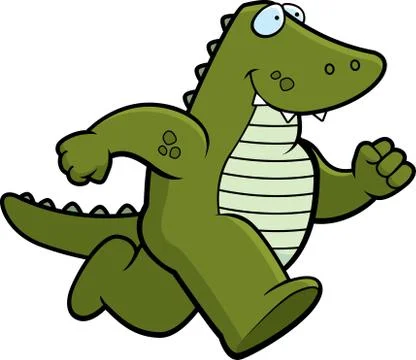 Gator Running Stock Illustration
