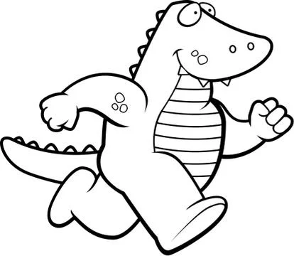 Gator Running Stock Illustration