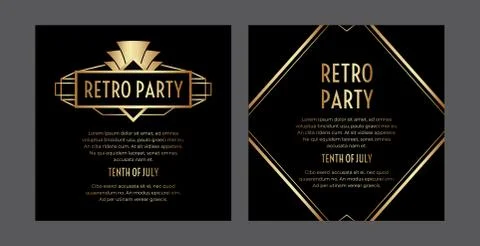 Gatsby Art Deco Party Invitation DesignGatsby Art Deco Party Invitation Desig Stock Illustration