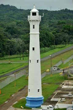Gatun Locks Lighthouse Stock Photos