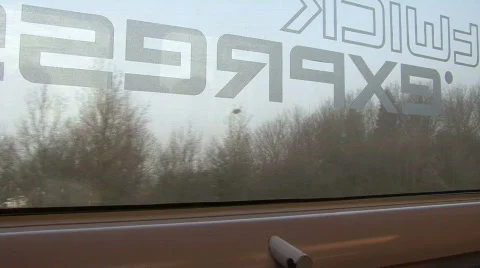 Gatwick Express View from window Vídeo Stock 373599