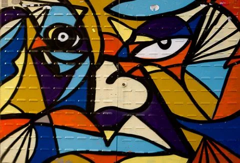 Gaudish graffiti Stock Photos