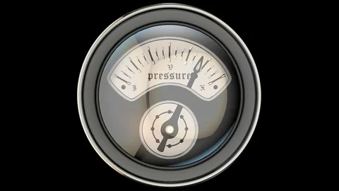 Gauge 3D model animation. ALPHA MATTE. Stock Footage 90482270