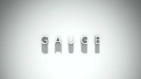 Gauge 3D title animation with shadows on a white background Stock Footage 297669837