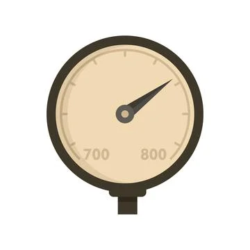 Gauge barometer icon flat isolated vector 스톡 일러스트