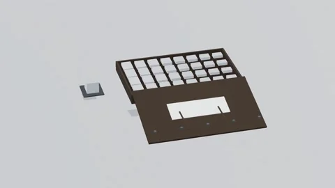 Gauge blocks metrology 3d loop white background 3D animation seamless loop Stock Footage 341849736