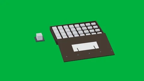 Gauge blocks metrology 3d loop green screen Stockbeeldmateriaal 342914611
