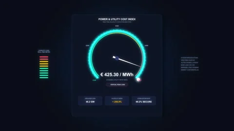 Gauge dashboard animation showing performance metrics and speed Stock Footage 346869451