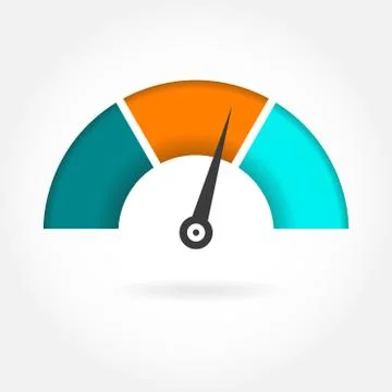 Gauge icon. Speedometer or meter sign. Vector illustration. Stock Illustration