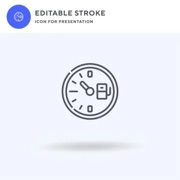 Gauge icon vector, filled flat sign, solid pictogram isolated on white, logo  イラスト素材