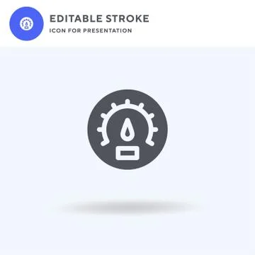 Gauge icon vector, filled flat sign, solid pictogram isolated on white, logo Stock Illustration