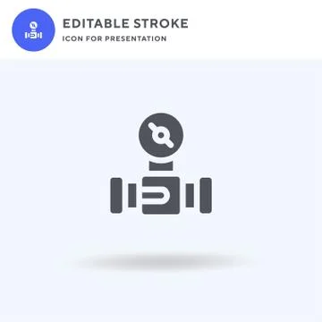 Gauge icon vector, filled flat sign, solid pictogram isolated on white, logo Stock Illustration