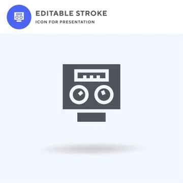 Gauge icon vector, filled flat sign, solid pictogram isolated on white, logo Illustrazione stock