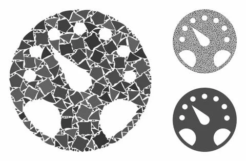 Gauge Mosaic Icon of Humpy Elements 库存插图