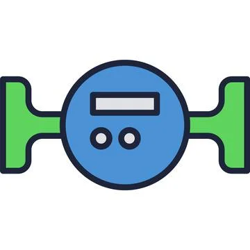 Gauge reading of kwh consumption vector icon Stock Illustration