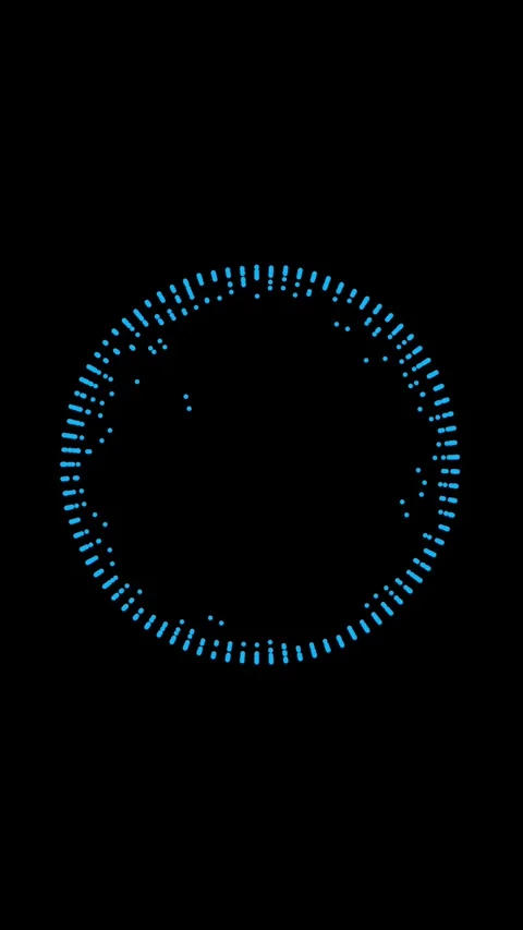 Gauge Ring Dashed Radial Ticks and Dial Scale in Vertical Video Stock Footage 346450279